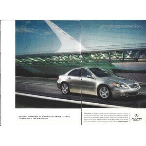 Acura RL Advanced Luxury Automobile Car 2000s Vintage Print Ad 2 PAGE 10 inch
